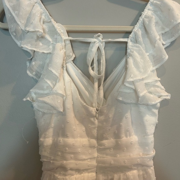 Altar'd State White Ruched Ruffled Sundress - Picture 9 of 10